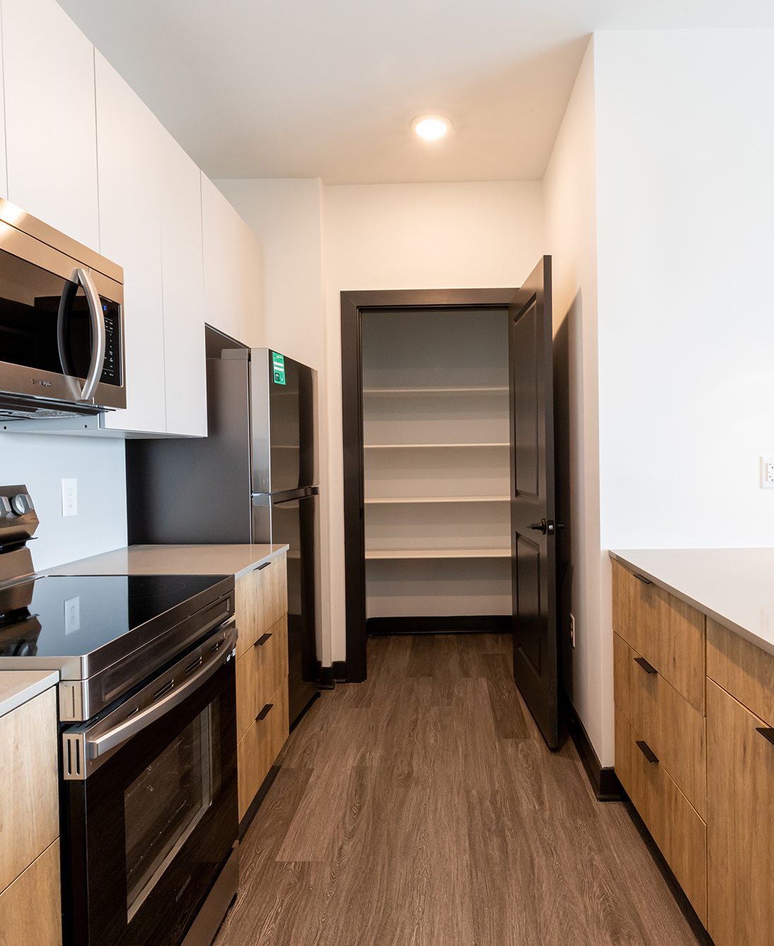 A kitchen with modern appliances